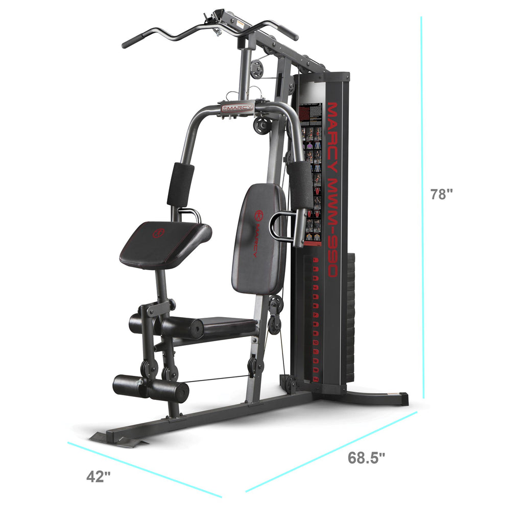 Marcy MWM-990 150 Lb. Multifunctional Home Gym Station for Total Body Training