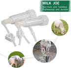 tehongmai electric milking machine for cow goat, 7l vacuum pulsation pump milker, automatic portable livestock milking equipment with 2 teat cups stainless steel bucket