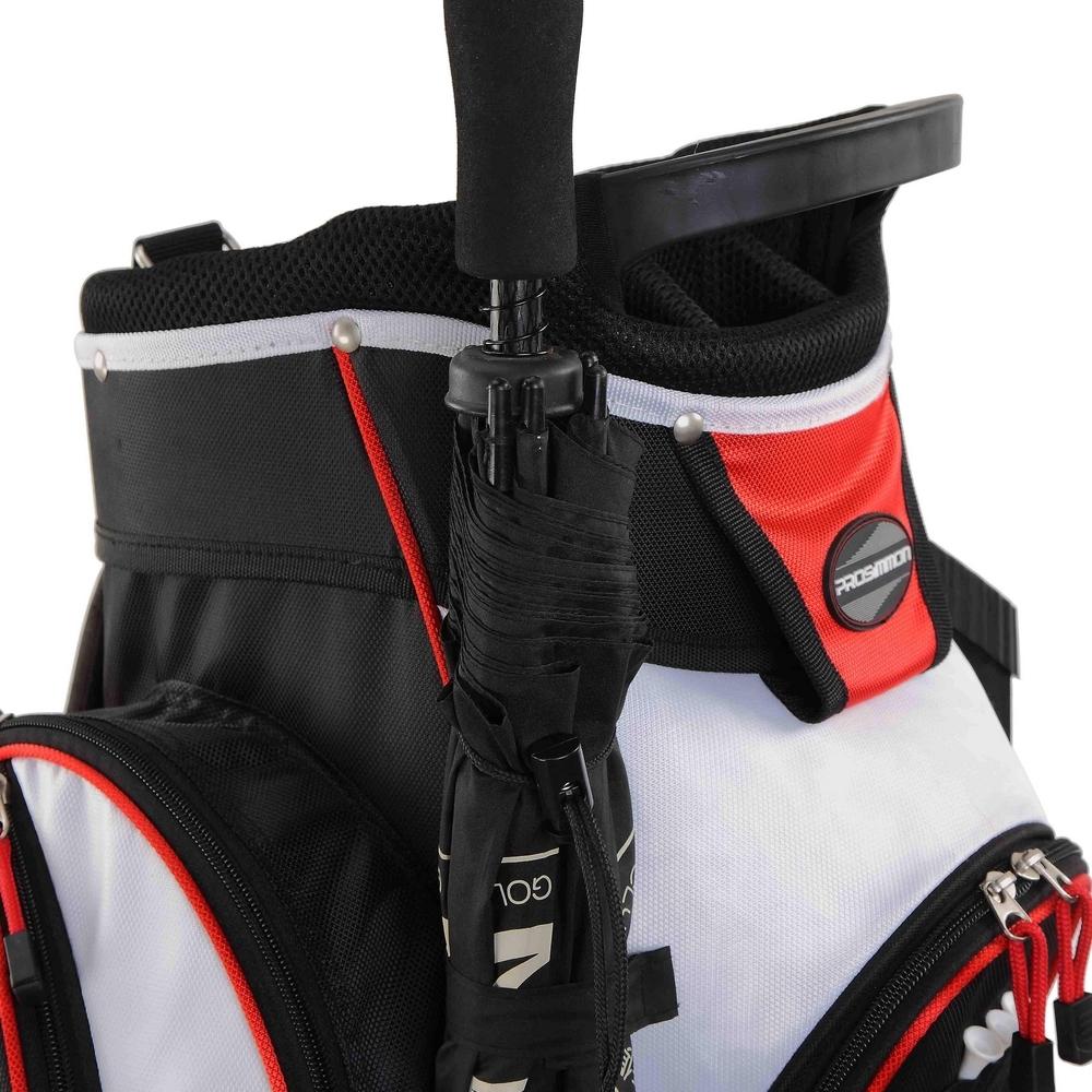 Prosimmon Tour 14 Way Cart Golf Bag Black/Red