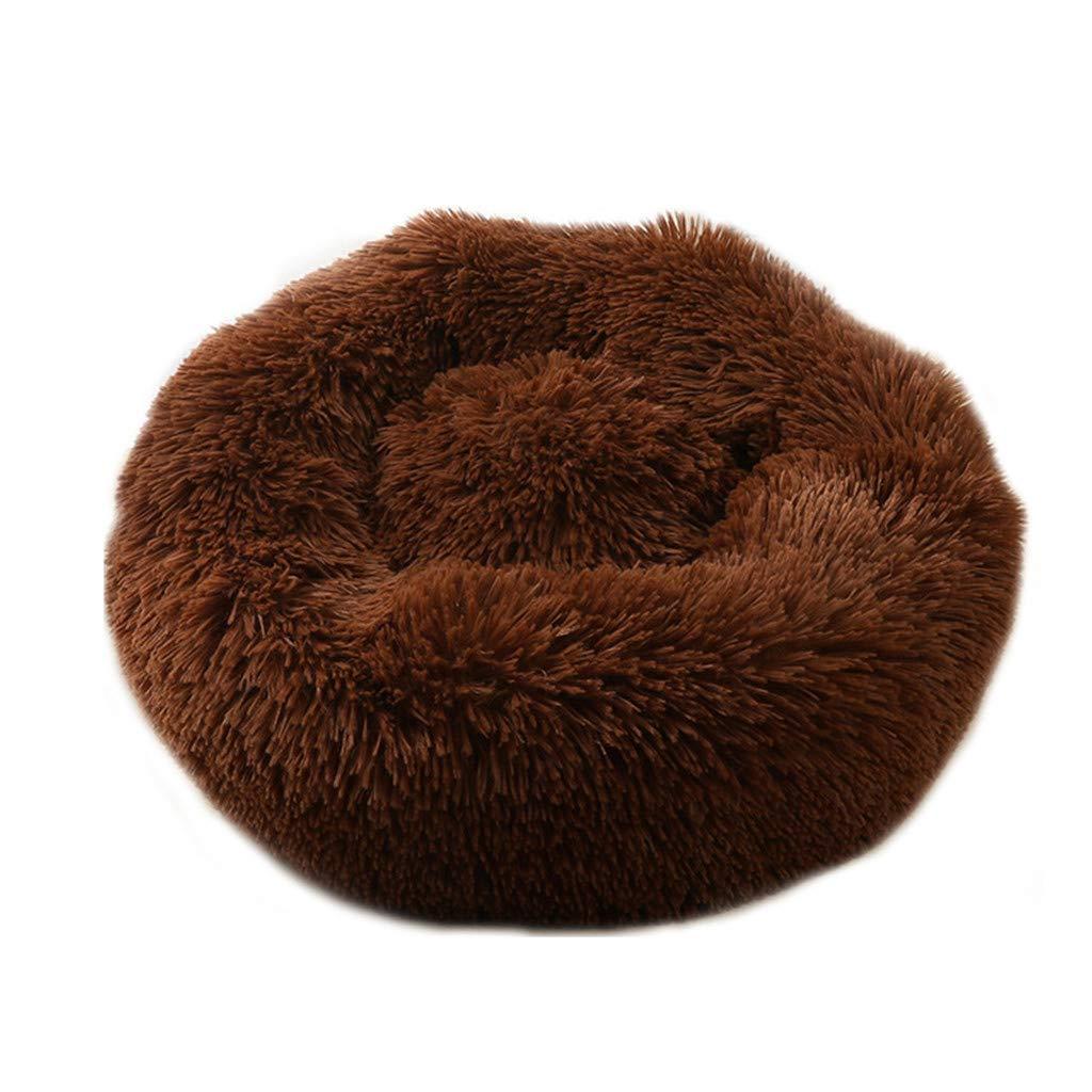 Dog Bed, Special Support for Head and Neck, Relieves Joint Pain in Pet, Soft Plush Non-Slip Mattress for Round Dogs and Cats (Multiple Sizes)