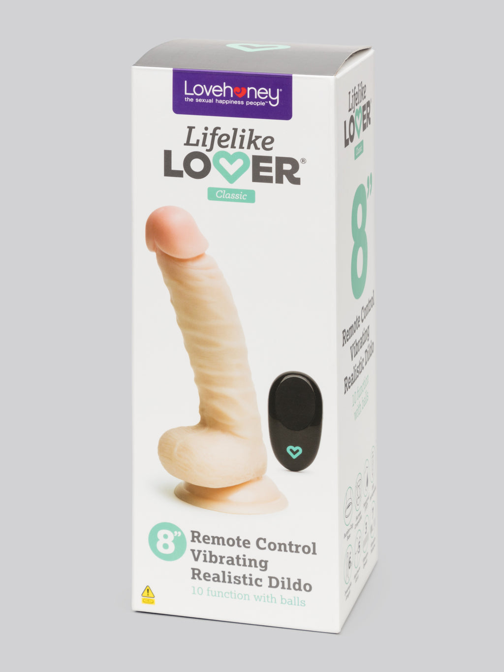Lifelike Lover Classic Rechargeable Remote Control Dildo 8 Inch, Flesh Pink
