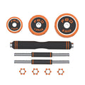 Adjustable Dumbbells 66 lb Fitness Dumbbell Body Exercise Barbell for Men Women Black Orange