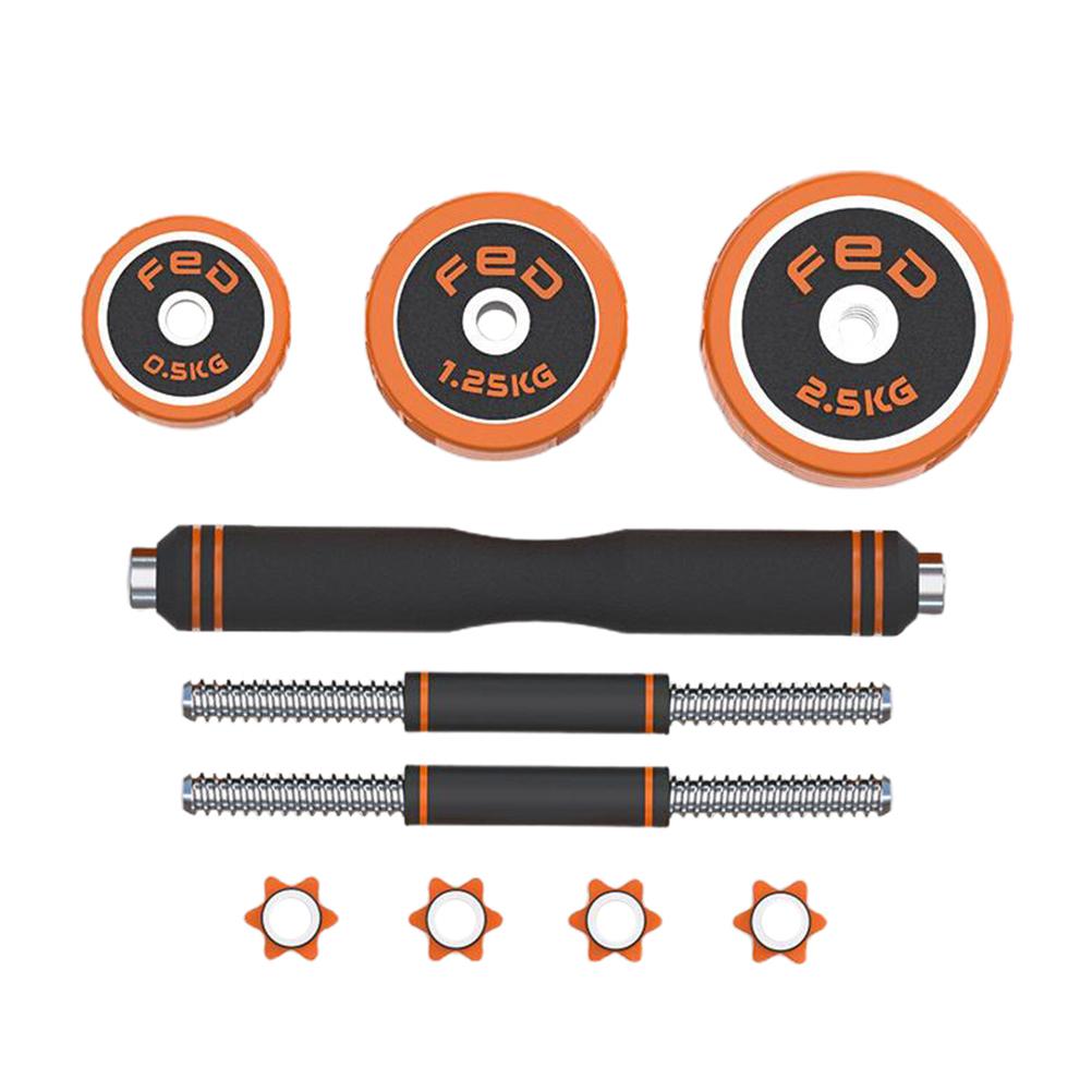 30KG Adjustable Dumbbells Fitness Barbell With OranRubber Ring