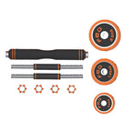 Adjustable Dumbbells 66 lb Fitness Dumbbell Body Exercise Barbell for Men Women Black Orange
