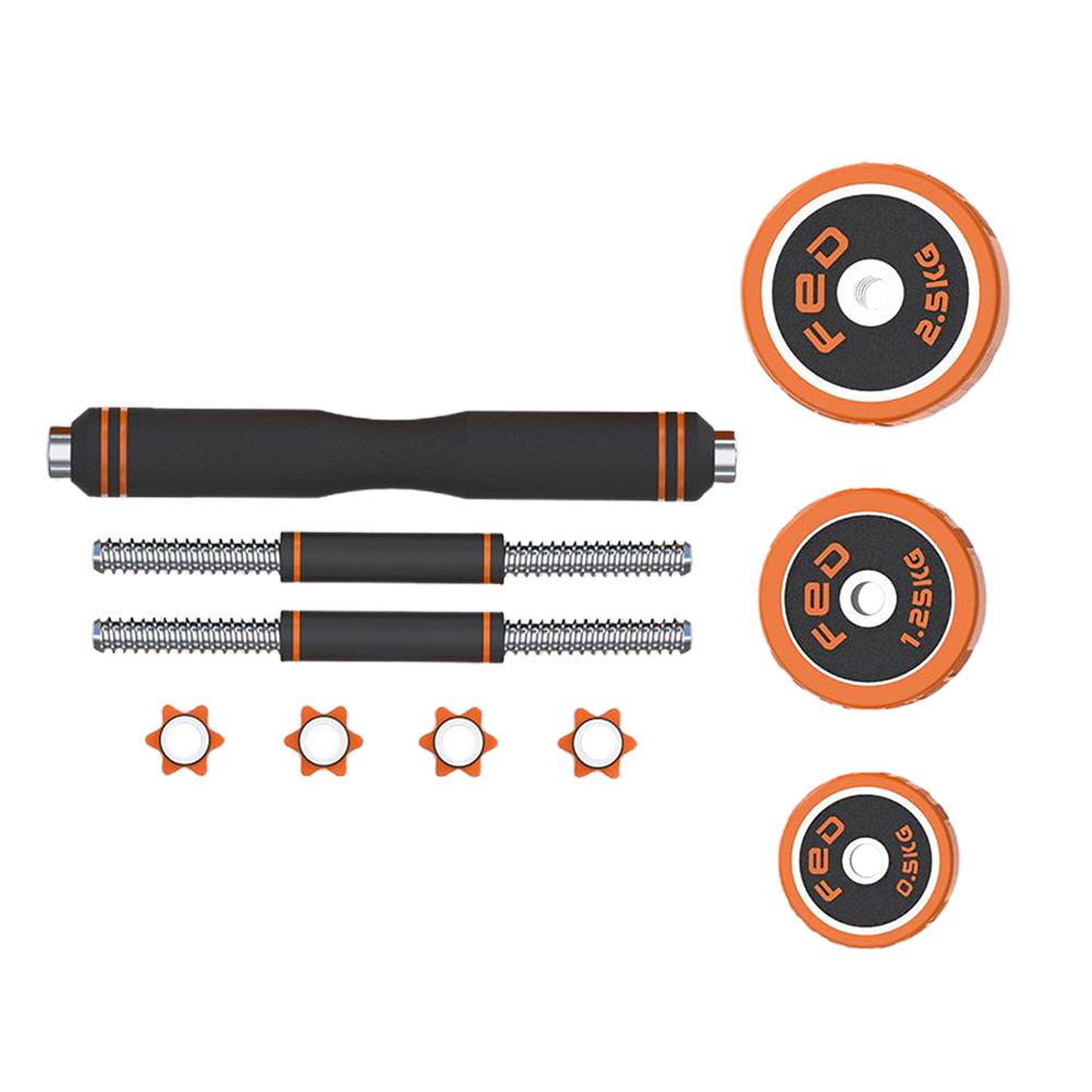 Adjustable Dumbbells 66 lb Fitness Dumbbell Body Exercise Barbell for Men Women Black Orange