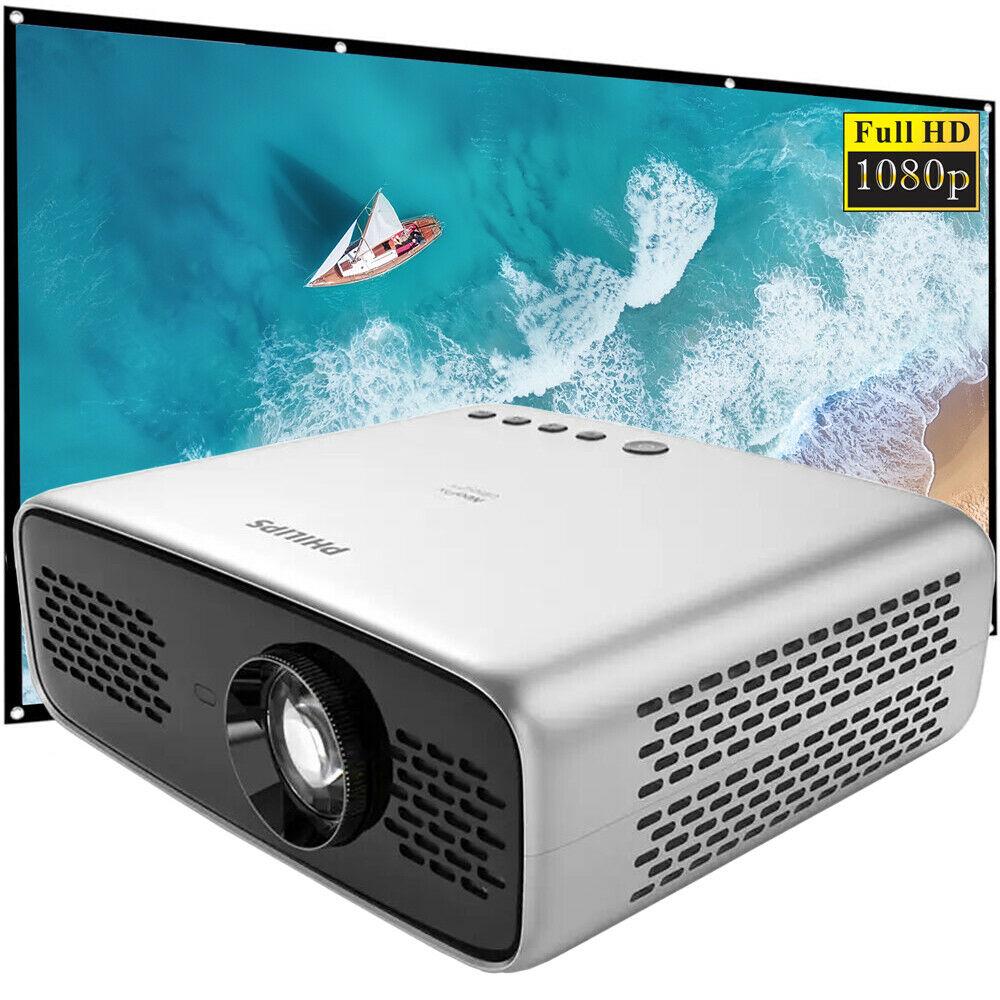 philips neopix ultra 2tv fhd smart home theater projector +120" projector screen