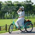 Viribus 20" 24" or 26" Adult Tricycle for Women Men Seniors | 7 Speed Three Wheel Bike for Errands Fun Pets and More | Cruiser Trike with  Shifting, Padded Seat, LarBike Basket, 330lb Cap