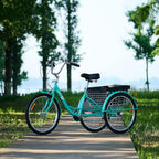 Viribus 20" 24" or 26" Adult Tricycle for Women Men Seniors | 7 Speed Three Wheel Bike for Errands Fun Pets and More | Cruiser Trike with  Shifting, Padded Seat, LarBike Basket, 330lb Cap