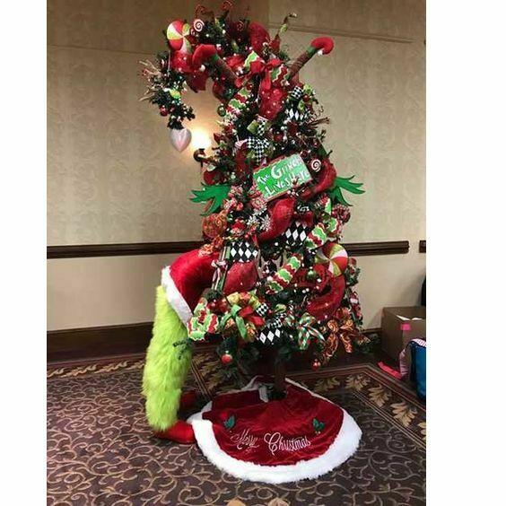 Grinch Style 10 ft Christmas Tree Bendable Top