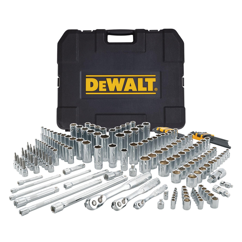 192 Pcs. Mechanics Tool Set, 1/2, 1/4, 3/8 Socket Set, SAE and Metric Socket Wrench Set, Hard Shell Tool Box (DWMT75049)
