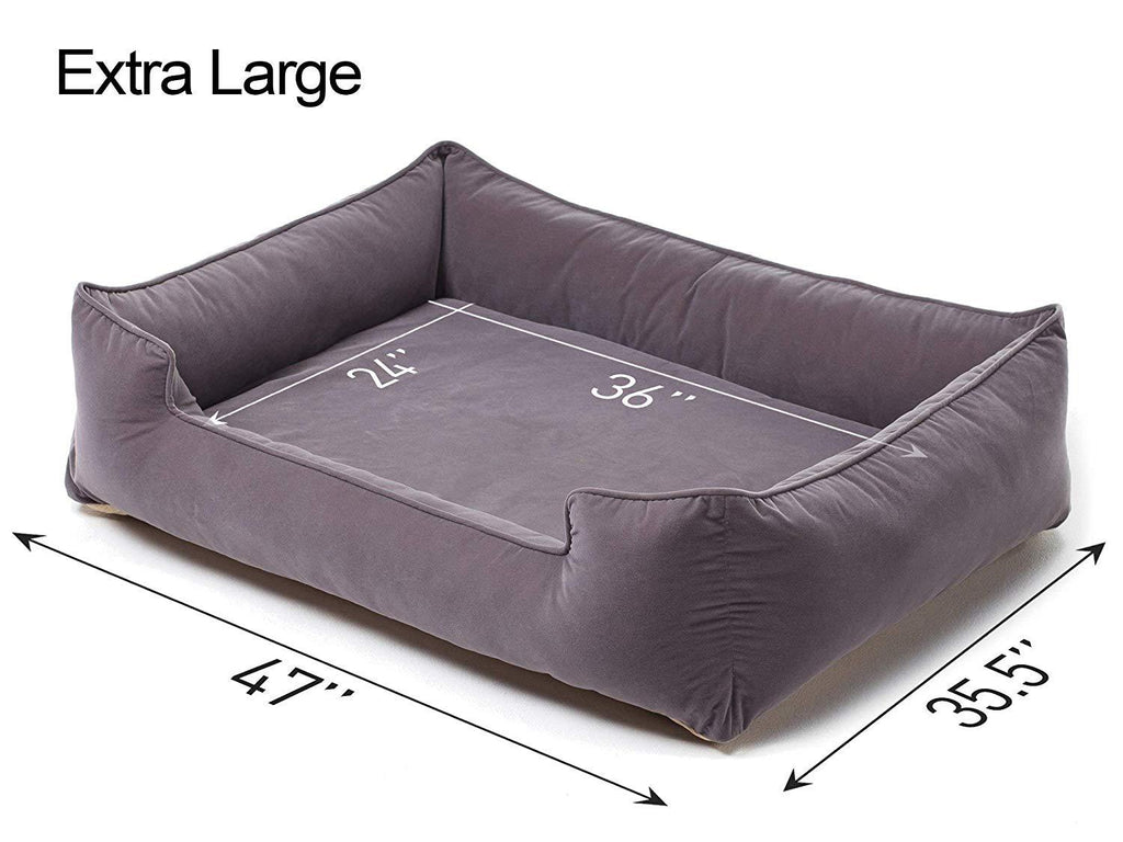 Petsbao Premium Orthopedic Dog Bed &amp; Lounwith Solid Memory Foam | Waterproof Liner | Washable Removable Cover | Superior Comfort to Ease Pain of Arthritis &amp; Hip Dysplasia