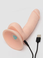 Lifelike Lover Luxe Auto-Inflatable Remote Control Realistic Dildo 6 Inch, Flesh Pink