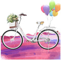 Micozy Womens Bike Beach Cruiser Bike Retro Bicycle 26 Inch Classic Bicycle Commuter Bike with Comfortable Seats and Baskets &amp; Back Seats Fits 5'2''-5'10'' [US in Stock]