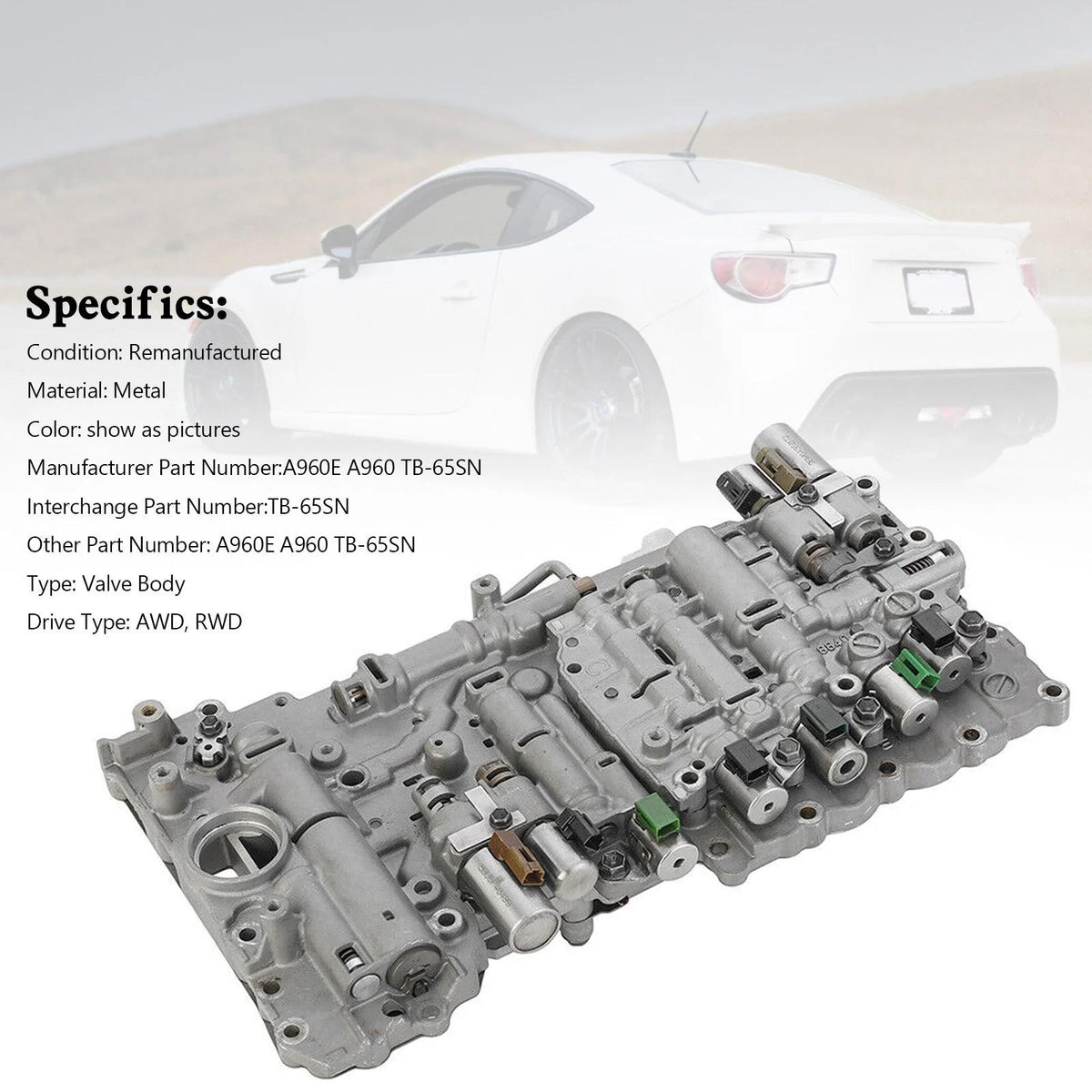 2009-2011 HYUNDAI Genesis 6 SP RWD 3.3L A960E A960 Transmission Valve Body Cast#8840 W/ Solenoids TB-65SN Generic