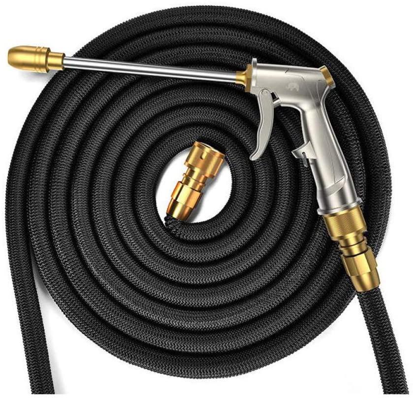 AOHMG Garden Hose Expandable Flexible Water Hose, 3/4 Solid Fittings 6 Function Spray Nozzle, Outdoor Lawn Car Watering Plants,72ft/22m