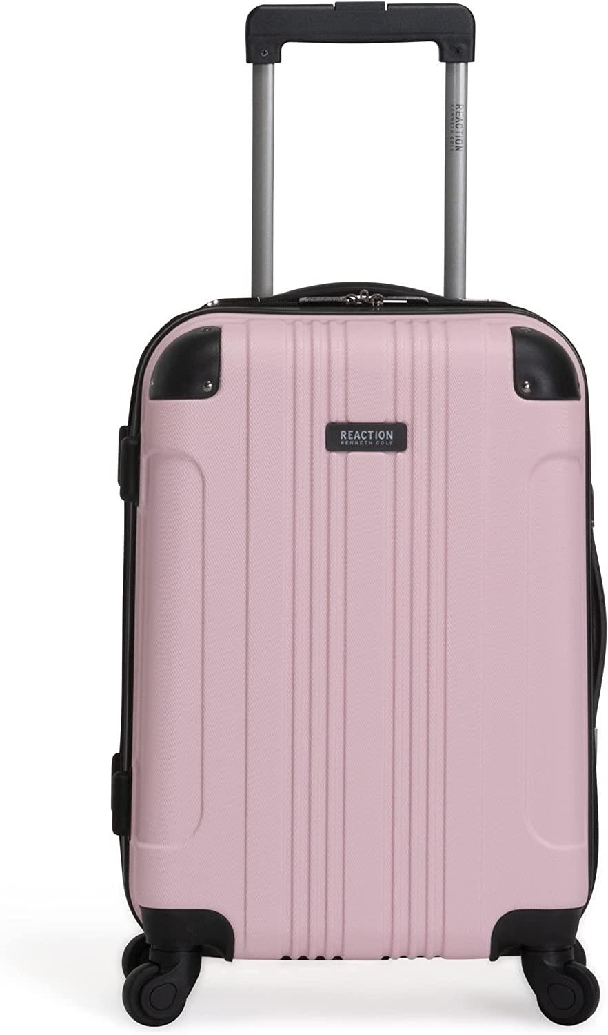 Out Of Bounds Luggage Collection Lightweight Durable Hardside 4-Wheel Spinner Travel Suitcase Bags, Blush, 20-Inch Carry On