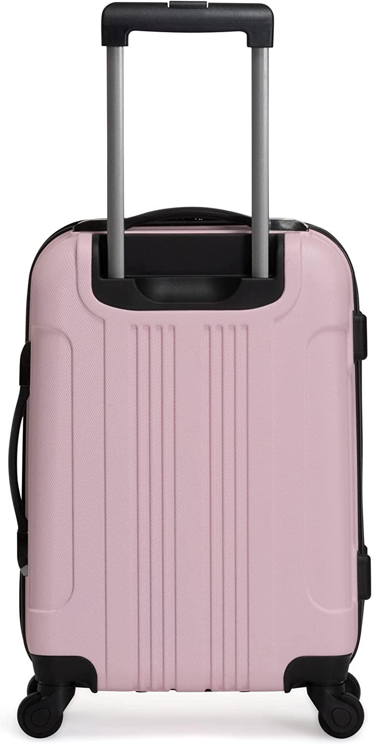 Out Of Bounds Luggage Collection Lightweight Durable Hardside 4-Wheel Spinner Travel Suitcase Bags, Blush, 20-Inch Carry On