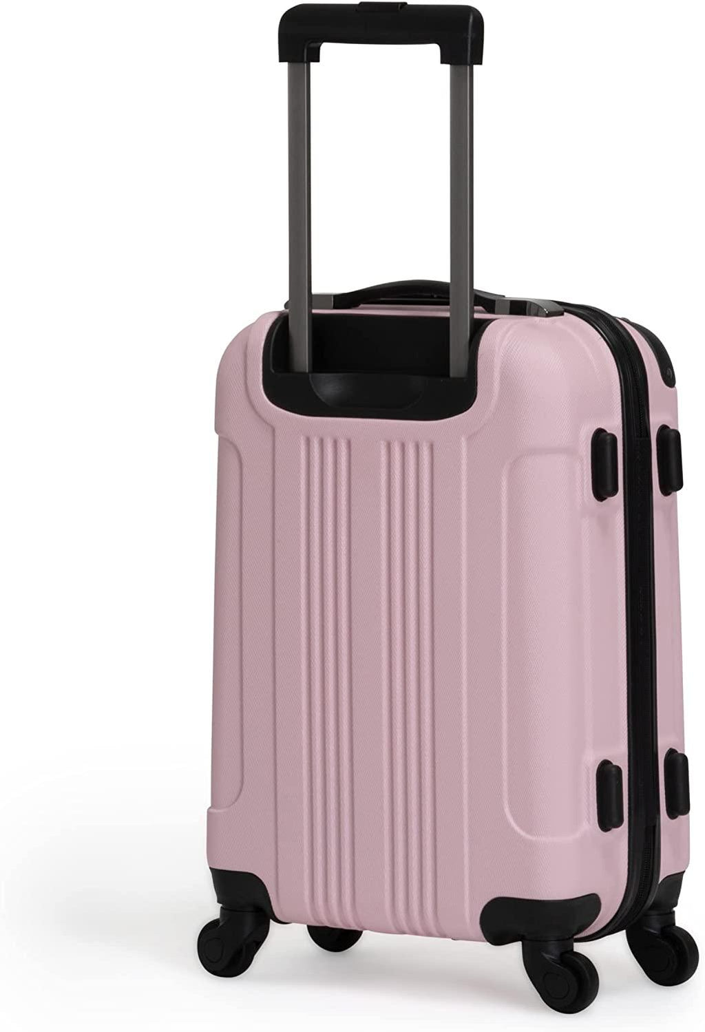 Out Of Bounds Luggage Collection Lightweight Durable Hardside 4-Wheel Spinner Travel Suitcase Bags, Blush, 20-Inch Carry On
