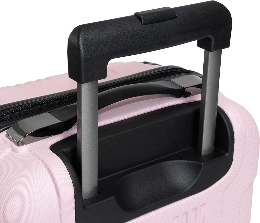 Out Of Bounds Luggage Collection Lightweight Durable Hardside 4-Wheel Spinner Travel Suitcase Bags, Blush, 20-Inch Carry On