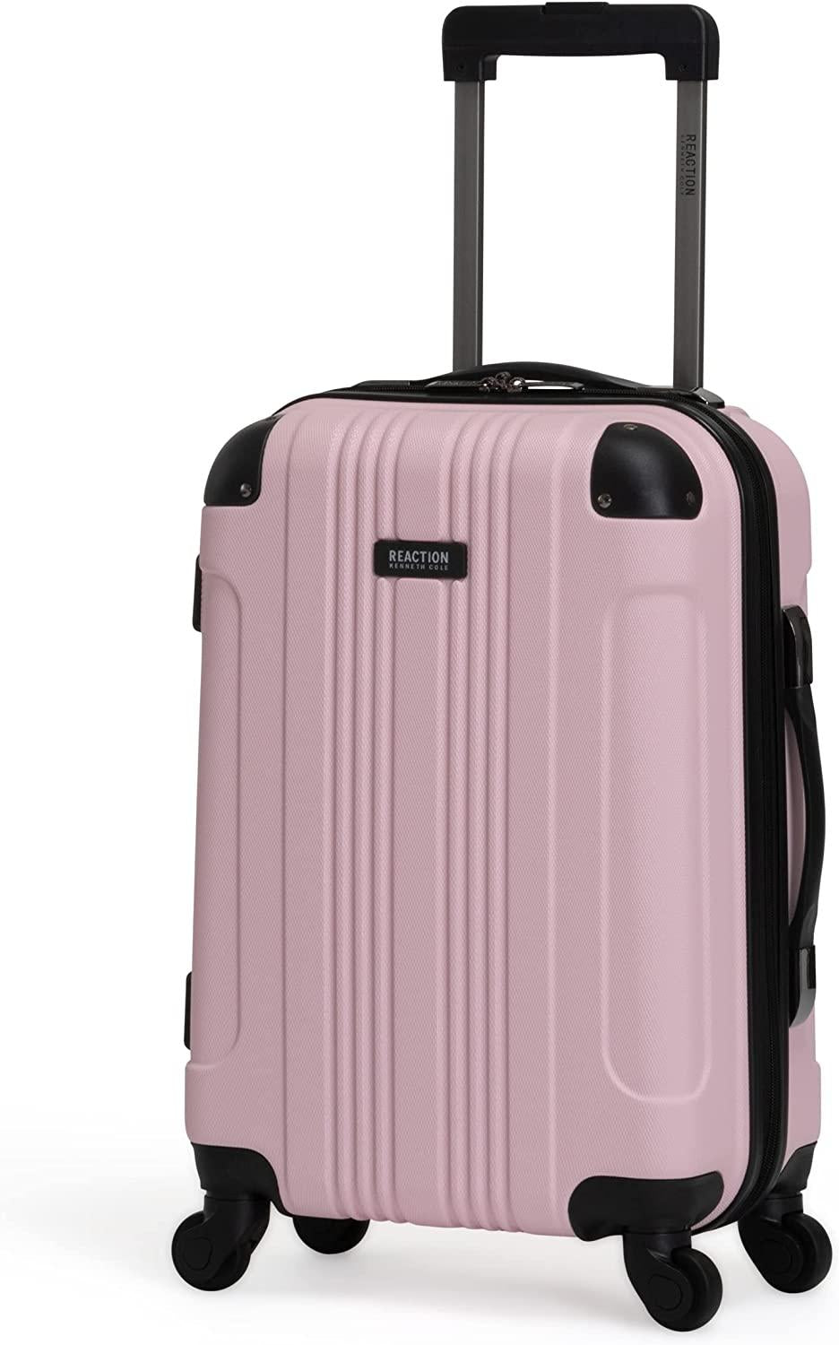 Out Of Bounds Luggage Collection Lightweight Durable Hardside 4-Wheel Spinner Travel Suitcase Bags, Blush, 20-Inch Carry On