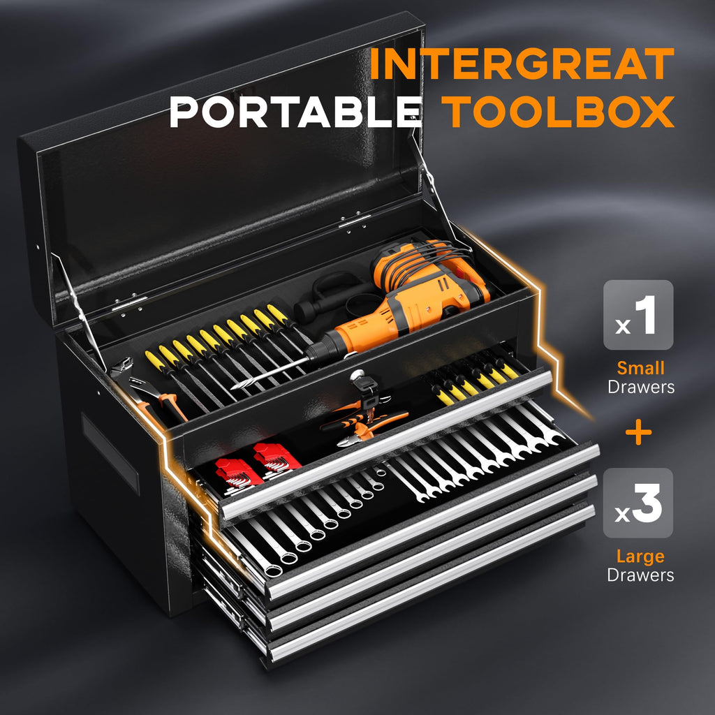 Rolling Tool Chest with Wheels and 5 Drawers, Detachable Tool Cabinet with Lock for Garage, LocMechanic Tool Cart with Black Liner for Warehouse, Workshop, High Capacity
