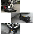 12V 4Ton 3 in 1 Car Electric Hydraulic Floor Jack Lift With Impact Wrench Kit US