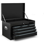 Tool Box, 24” 6-Drawers Steel Tool Chest w/Top Tool Tray,Automatic Lock, Protective Liners, Handle, Smooth Ball Bearing Sides, Portable Tool StoraOrganizer, Toolbox for GaraWorkshop