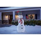 6 ft Cool White LED Snowman with Red Birds Holiday Yard Decoration