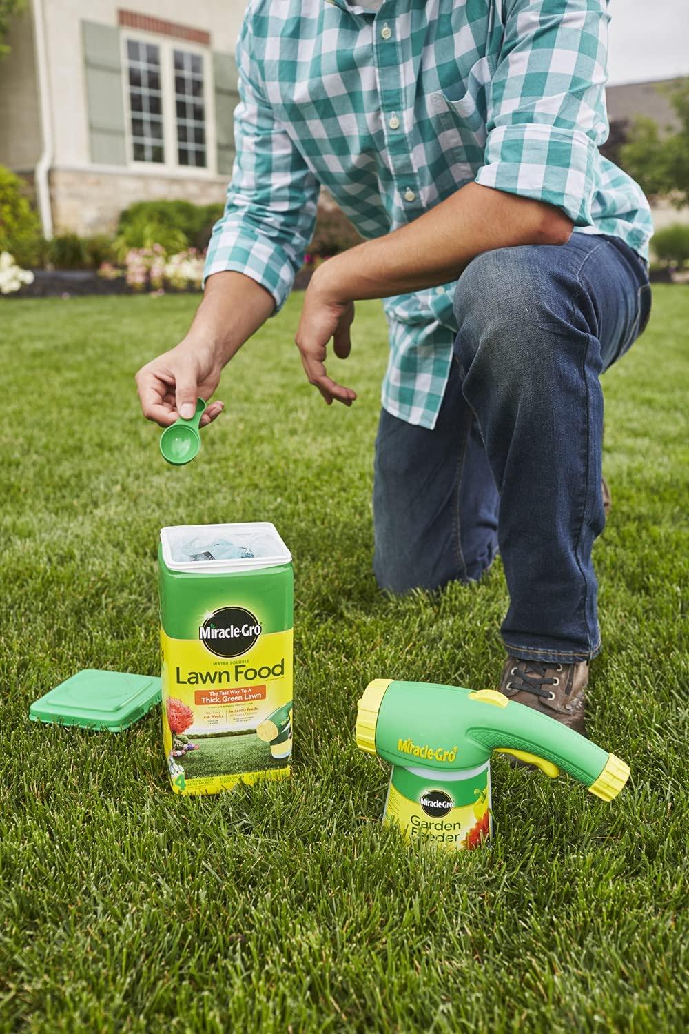 miracle-gro 1001833 lawn food water soluble lawn fertilizer (6 pack), 5 lb
