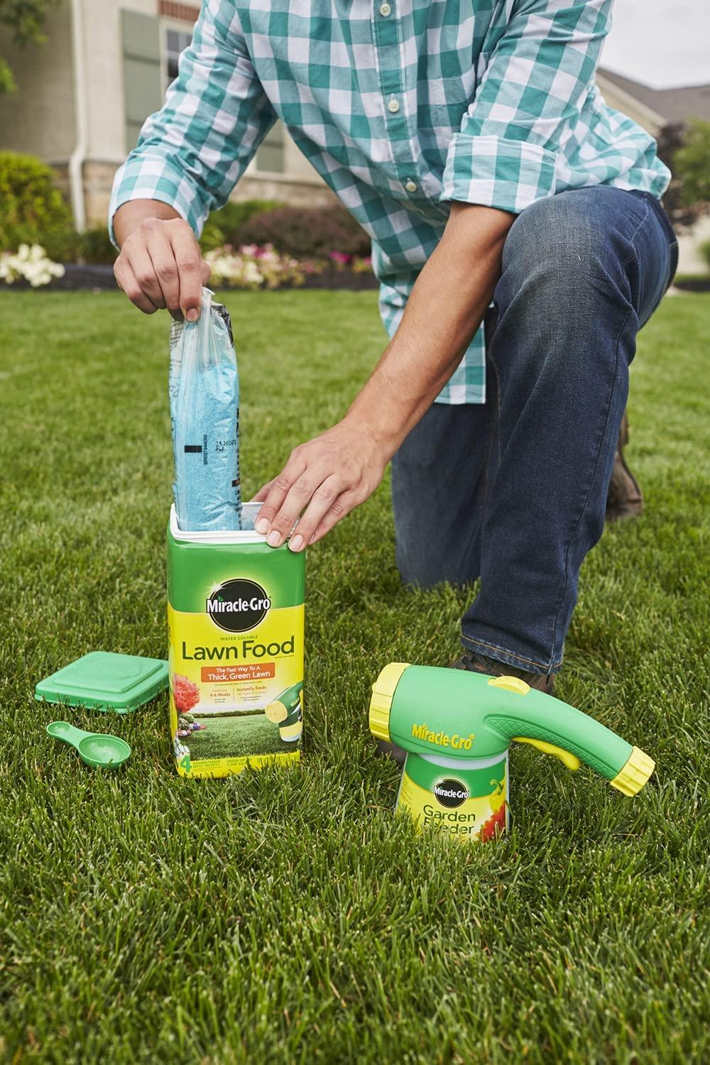 miracle-gro 1001833 lawn food water soluble lawn fertilizer (6 pack), 5 lb