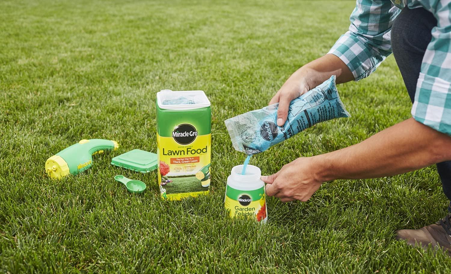 miracle-gro 1001833 lawn food water soluble lawn fertilizer (6 pack), 5 lb