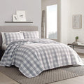 Eddie Bauer Lakehouse Plaid Reversible Full/Queen Quilt Set in Grey