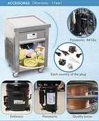 Commercial ETL certificated 21"x21" Single Square Pan Fried Ice Cream Machine, Frozen Yogurt Roll Ice Cream Machine, Fry Ice Cream Roll Machine-auto defrost