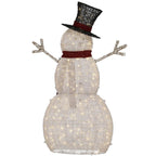 5 ft Warm White LED Snowman Holiday Yard Decoration