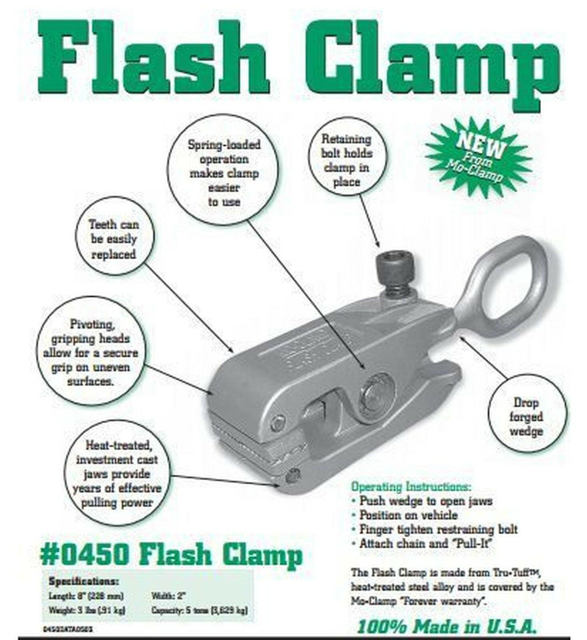 Moclamp 0450 Flash Clamp Mo Clamp Made in USA
