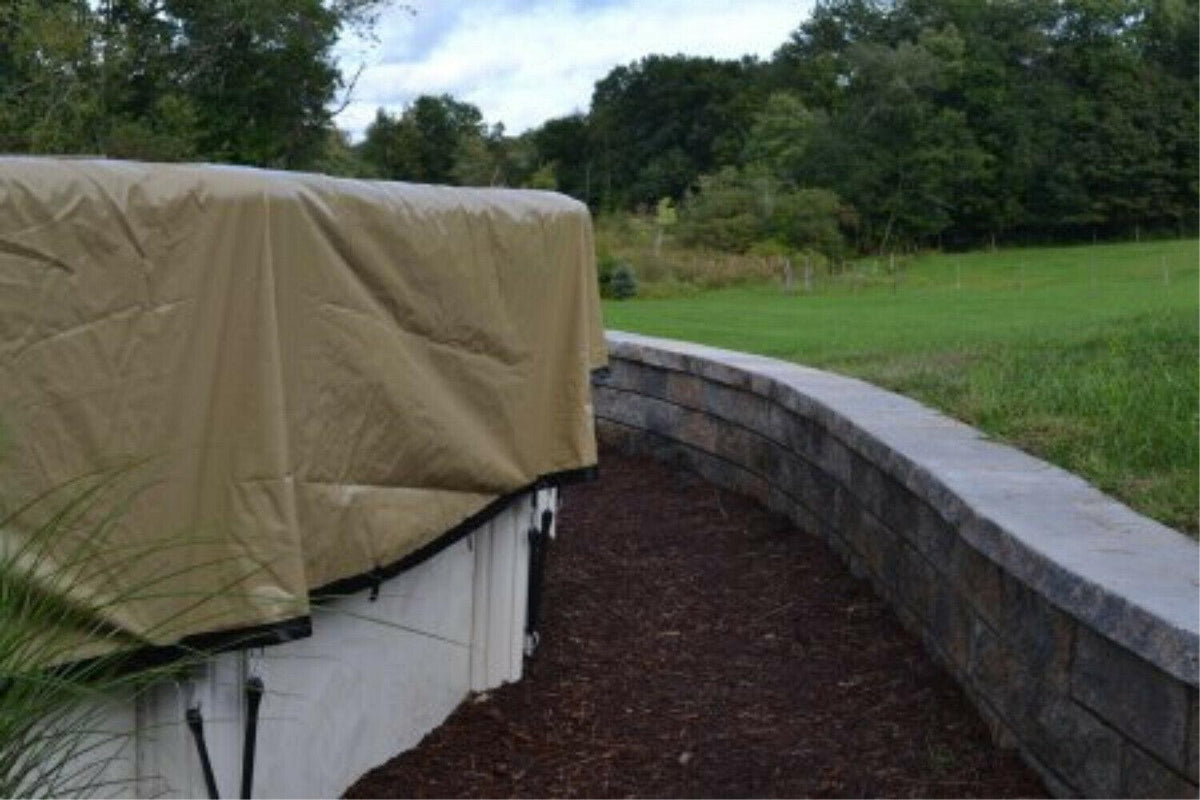 harris pool products ultimate solid above ground swimming pool winter cover