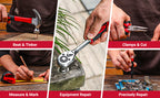 Tool Set:158 Piece Home Tool Kit, Household Basic Repair Tool Set Comes with Plastic StoraCase-Red