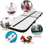 Murtisol Gymnastics Training Mats Exercise Mats Inflatable Tumbling Swimming Pool Mats Home Use/Training/Cheerleading/Yoga/Water Fun with Electric Pump Pink/Blue/Black Outdoor Indoor