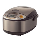 Ns TSC10 5.5 Cup Micom Rice Cooker and Warmer, 1.0l | Micom Fuzzy Logic, Steam and Cake Menus, Keep-Warm, Delay Timer, Includes Steamer Basket and Spatula