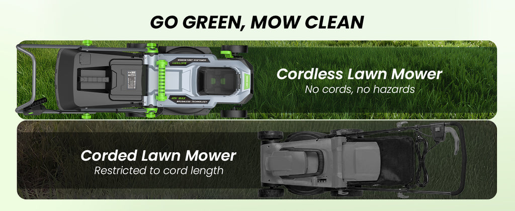 40V Cordless Lawn Mower, 13" Walk Behind Electric 4.0 Ah Battery Powered Lawnmower, Mulching&amp;Bagging Mode, Brushless Motor, 5 Adjustable Cutting Heights, for Garden/Patio/Yard/Lawn