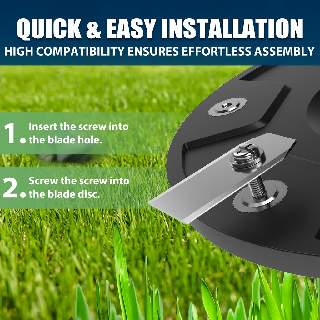 30pcs Robust Replacement Blades Compatible for  Goat Series of Robotic Mowers, 0.9mm Thickened, Long-Lasting Robotic Mower Blades with Compartment StoraBox