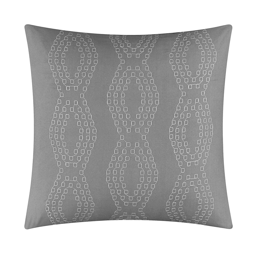 Chic Home Hortense Comforter And Quilt Set Hotel Collection  Fish Scale Pattern Bed In A Bag Grey, Twin - Twin