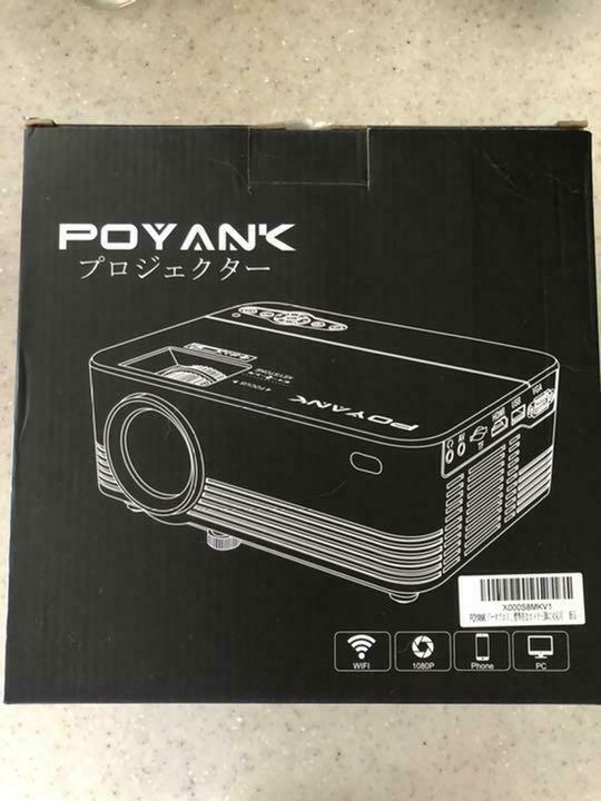 poyank data projector 4000lm wifi 1080p full hd 2 built-in speakers tp-01