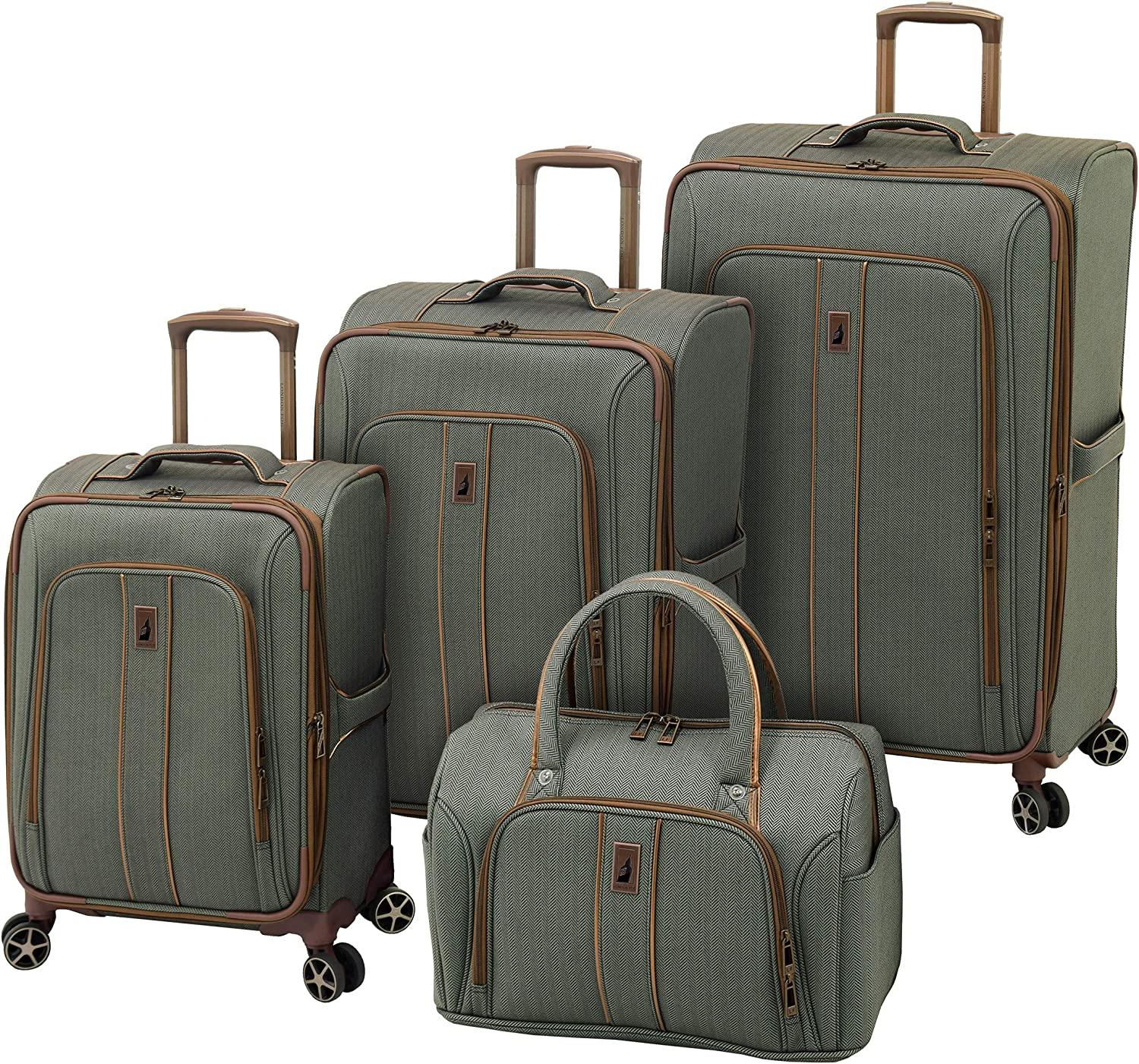 Newcastle Softside Expandable Spinner Luggage, Slate Bronze, 4 Piece Set