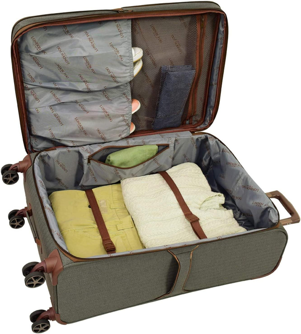 Newcastle Softside Expandable Spinner Luggage, Slate Bronze, 4 Piece Set