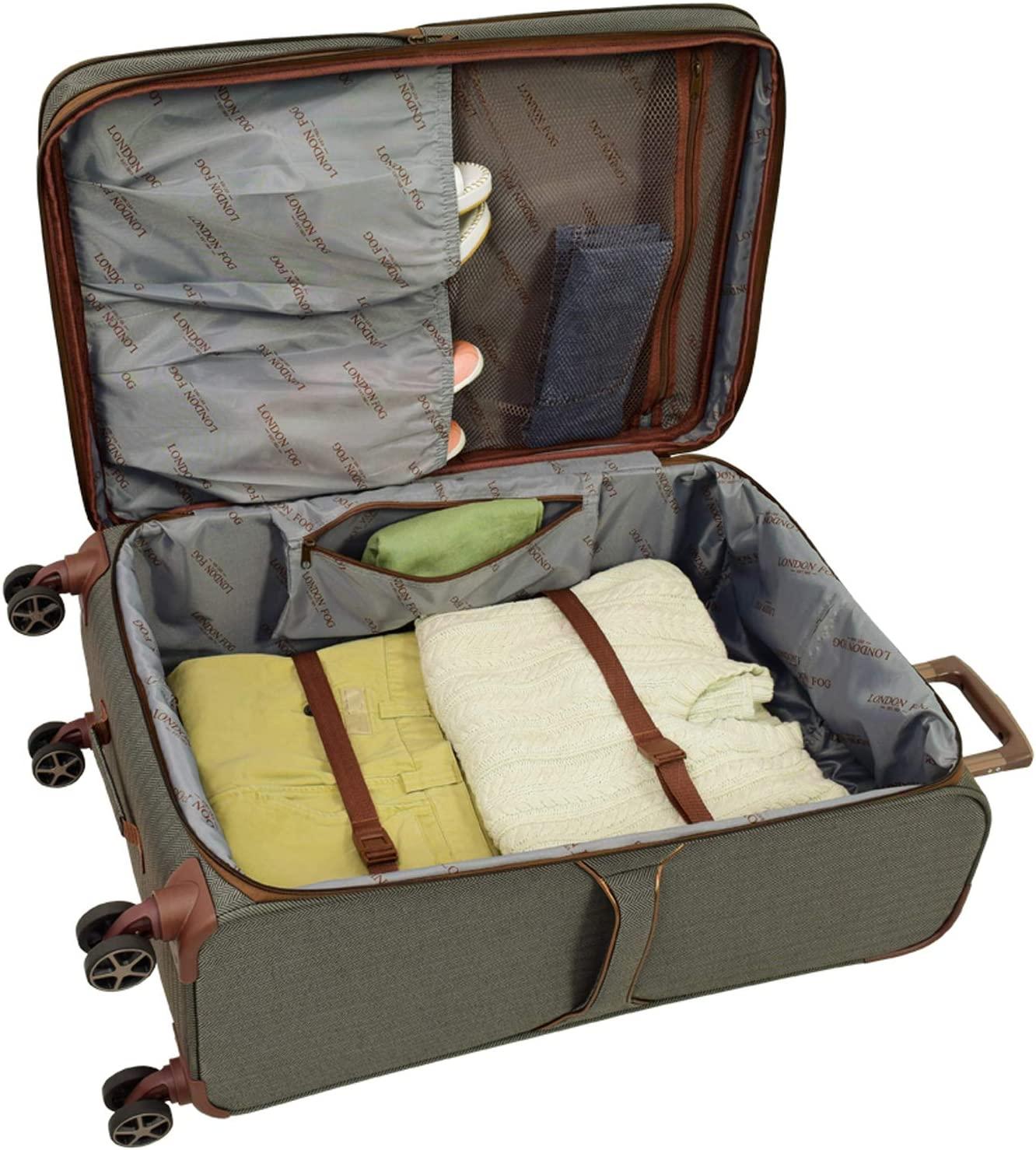 Newcastle Softside Expandable Spinner Luggage, Slate Bronze, 4 Piece Set