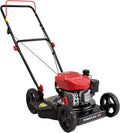 EasyCut 18-Inch Gas Lawn Mower, 144cc OHV Engine, Steel Deck, Side Discharge, 5-Position Dual-Lever Height Adjustment, Push Mower for Small Yards
