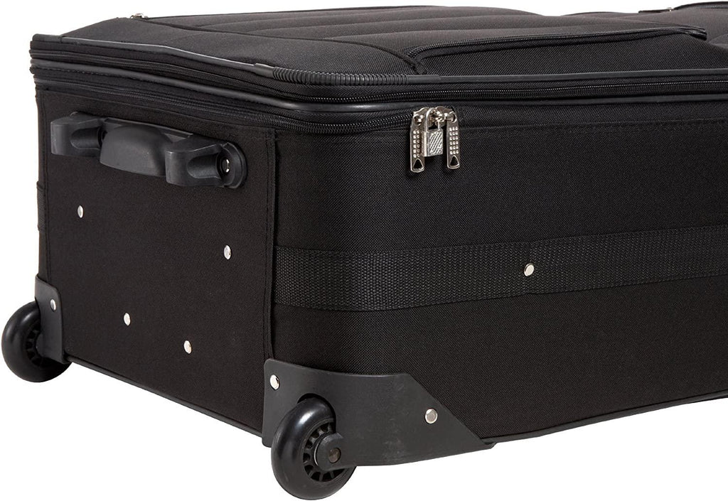 Journey Softside Upright Luggage Set, Black, 4-Piece (14/19/24/28)