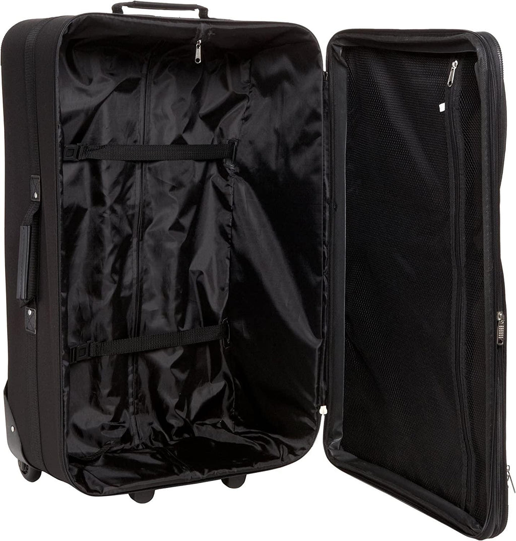 Journey Softside Upright Luggage Set, Black, 4-Piece (14/19/24/28)