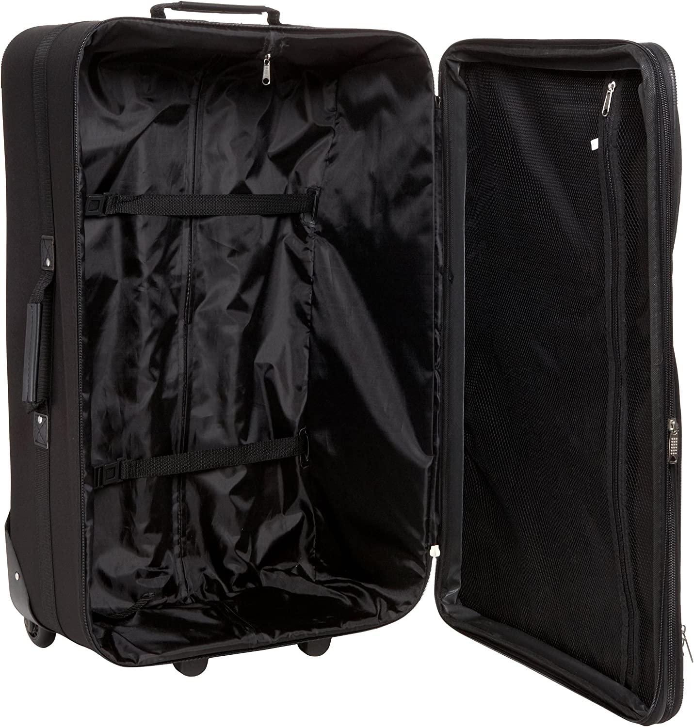 Journey Softside Upright Luggage Set, Black, 4-Piece (14/19/24/28)